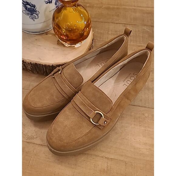 Soul Naturalizer Joyla Slip On Loafer Shoe Tan‎ Platform Clog Chunky Women's 11 - Picture 1 of 5